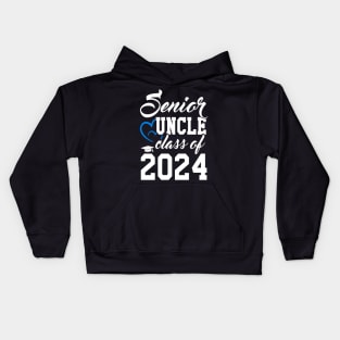 Class of 2024 Senior Gifts Funny Senior Uncle Kids Hoodie